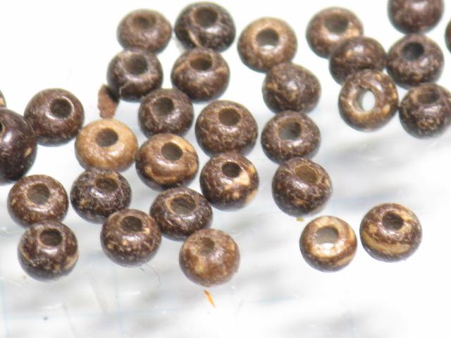 | TOKO-BEADS |SW001-01 ココナッツビーズ 2~3mmとんぼ玉,ビーズ,トンボ玉,アジア,インド,エスニック,手作り,パーツ,アクセサリー