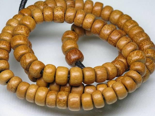 | TOKO-BEADS |SW001N-80 ウッドビーズ（連） 7.5mmとんぼ玉,ビーズ,トンボ玉,アジア,インド,エスニック,手作り,パーツ,アクセサリー