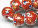 TOKO-BEADS T002N-01 Tombodama Glass bead (strand) 12~13mm T002N-01 とんぼ玉（連） 12~13mm Asian bead & African bead  Handmade,Lampeork,bead,asia,india,ethnic,parts,accessory,beads とんぼ玉,ビーズ,トンボ玉,アジア,インド,エスニック,手作り,パーツ,アクセサリー
