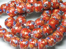 TOKO-BEADS T002N-01 Tombodama Glass bead (strand) 12~13mm T002N-01 とんぼ玉（連） 12~13mmLoose Kazuri カズリビーズ Asian bead & African bead  Handmade,Lampeork,bead,asia,india,ethnic,parts,accessory,beads とんぼ玉,ビーズ,トンボ玉,アジア,インド,エスニック,手作り,パーツ,アクセサリー