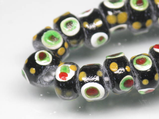 TOKO-BEADS T004N-01 Tombodama Glass bead 7~8mm T004N-01 とんぼ玉（連） 7~8mm Asian bead & African bead  Handmade,Lampeork,bead,asia,india,ethnic,parts,accessory,beads とんぼ玉,ビーズ,トンボ玉,アジア,インド,エスニック,手作り,パーツ,アクセサリー