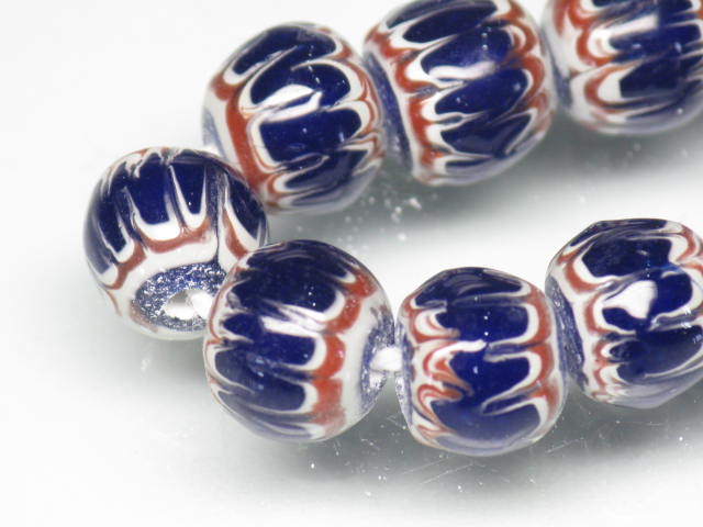 TOKO-BEADS T005N-01 Tombodama Glass bead 8.5mm T005N-01 とんぼ玉（連） 8.5mm Asian bead & African bead  Handmade,Lampeork,bead,asia,india,ethnic,parts,accessory,beads とんぼ玉,ビーズ,トンボ玉,アジア,インド,エスニック,手作り,パーツ,アクセサリー