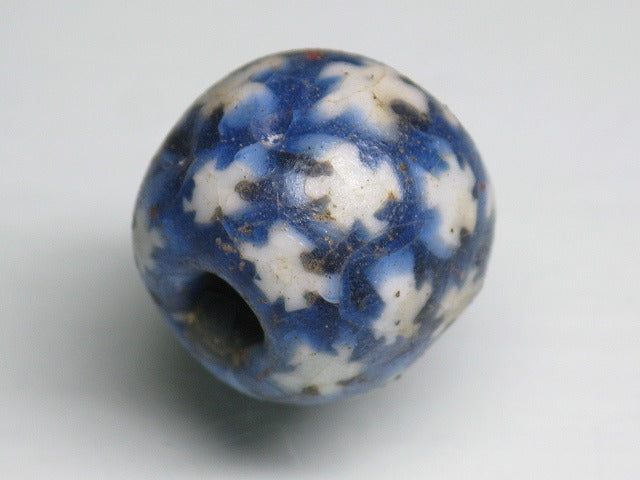 TOKO-BEADS T013-03 Lampwork glass bead 18mm T013-03 ジャワ玉（とんぼ玉） 18mm Asian bead & African bead  Handmade,Lampeork,bead,asia,india,ethnic,parts,accessory,beads とんぼ玉,ビーズ,トンボ玉,アジア,インド,エスニック,手作り,パーツ,アクセサリー
