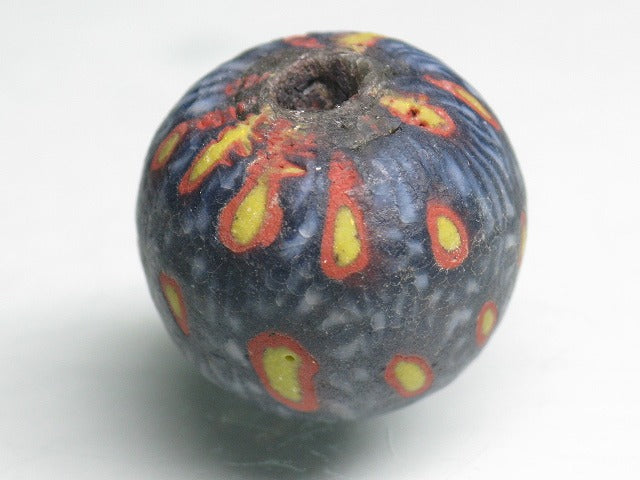 TOKO-BEADS T015 Lampwork glass bead 18mm T015 ジャワ玉（とんぼ玉） 18mmLoose Kazuri カズリビーズ Asian bead & African bead  Handmade,Lampeork,bead,asia,india,ethnic,parts,accessory,beads とんぼ玉,ビーズ,トンボ玉,アジア,インド,エスニック,手作り,パーツ,アクセサリー