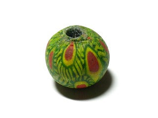 TOKO-BEADS T017 Lampwork glass bead 15mm T017 ジャワ玉（とんぼ玉） 15mmLoose Kazuri カズリビーズ Asian bead & African bead  Handmade,Lampeork,bead,asia,india,ethnic,parts,accessory,beads とんぼ玉,ビーズ,トンボ玉,アジア,インド,エスニック,手作り,パーツ,アクセサリー