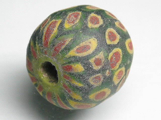 TOKO-BEADS T019 Lampwork glass bead 21mm T019 ジャワ玉（とんぼ玉） 21mm Asian bead & African bead  Handmade,Lampeork,bead,asia,india,ethnic,parts,accessory,beads とんぼ玉,ビーズ,トンボ玉,アジア,インド,エスニック,手作り,パーツ,アクセサリー