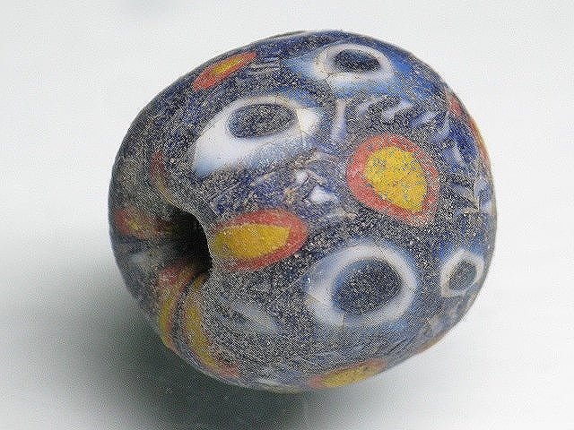 TOKO-BEADS T020 Lampwork glass bead 19mm T020 ジャワ玉（とんぼ玉） 19mm Asian bead & African bead  Handmade,Lampeork,bead,asia,india,ethnic,parts,accessory,beads とんぼ玉,ビーズ,トンボ玉,アジア,インド,エスニック,手作り,パーツ,アクセサリー