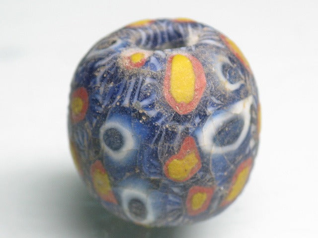 TOKO-BEADS T020 Lampwork glass bead 19mm T020 ジャワ玉（とんぼ玉） 19mmLoose Kazuri カズリビーズ Asian bead & African bead  Handmade,Lampeork,bead,asia,india,ethnic,parts,accessory,beads とんぼ玉,ビーズ,トンボ玉,アジア,インド,エスニック,手作り,パーツ,アクセサリー