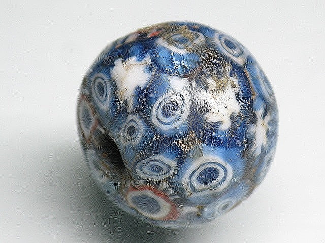 TOKO-BEADS T022 Lampwork glass bead 20mm T022 ジャワ玉（とんぼ玉） 20mm Asian bead & African bead  Handmade,Lampeork,bead,asia,india,ethnic,parts,accessory,beads とんぼ玉,ビーズ,トンボ玉,アジア,インド,エスニック,手作り,パーツ,アクセサリー