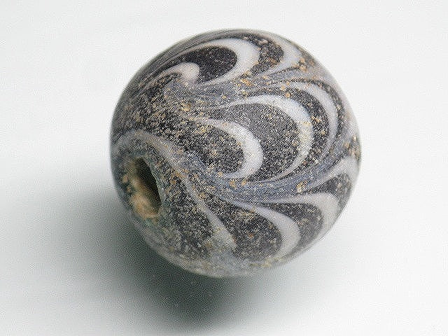 TOKO-BEADS T026 Lampwork glass bead 17mm T026 ジャワ玉（とんぼ玉） 17mm Asian bead & African bead  Handmade,Lampeork,bead,asia,india,ethnic,parts,accessory,beads とんぼ玉,ビーズ,トンボ玉,アジア,インド,エスニック,手作り,パーツ,アクセサリー