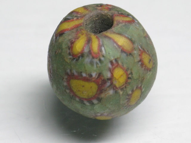 TOKO-BEADS T107 Lampwork glass bead 17mm T107 ジャワ玉（とんぼ玉） 17mmLoose Kazuri カズリビーズ Asian bead & African bead  Handmade,Lampeork,bead,asia,india,ethnic,parts,accessory,beads とんぼ玉,ビーズ,トンボ玉,アジア,インド,エスニック,手作り,パーツ,アクセサリー