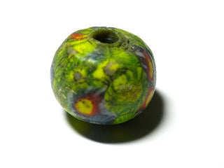TOKO-BEADS T115 Lampwork glass bead 17mm T115 ジャワ玉（とんぼ玉） 17mmLoose Kazuri カズリビーズ Asian bead & African bead  Handmade,Lampeork,bead,asia,india,ethnic,parts,accessory,beads とんぼ玉,ビーズ,トンボ玉,アジア,インド,エスニック,手作り,パーツ,アクセサリー