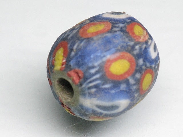 TOKO-BEADS T116-02 Lampwork glass bead 16mm T116-02 ジャワ玉（とんぼ玉） 16mm Asian bead & African bead  Handmade,Lampeork,bead,asia,india,ethnic,parts,accessory,beads とんぼ玉,ビーズ,トンボ玉,アジア,インド,エスニック,手作り,パーツ,アクセサリー