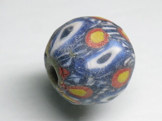 TOKO-BEADS T116-03 Lampwork glass bead 17.5mm T116-03 ジャワ玉（とんぼ玉） 17.5mm Asian bead & African bead  Handmade,Lampeork,bead,asia,india,ethnic,parts,accessory,beads とんぼ玉,ビーズ,トンボ玉,アジア,インド,エスニック,手作り,パーツ,アクセサリー