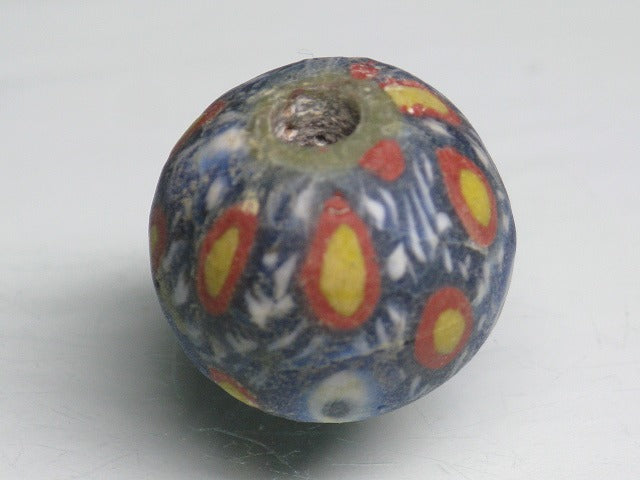 TOKO-BEADS T116-03 Lampwork glass bead 17.5mm T116-03 ジャワ玉（とんぼ玉） 17.5mmLoose Kazuri カズリビーズ Asian bead & African bead  Handmade,Lampeork,bead,asia,india,ethnic,parts,accessory,beads とんぼ玉,ビーズ,トンボ玉,アジア,インド,エスニック,手作り,パーツ,アクセサリー