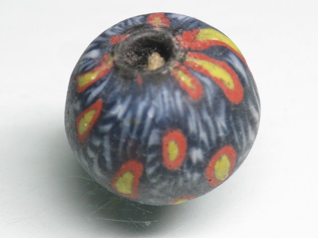 TOKO-BEADS T116-04 Lampwork glass bead 18mm T116-04 ジャワ玉（とんぼ玉） 18mmLoose Kazuri カズリビーズ Asian bead & African bead  Handmade,Lampeork,bead,asia,india,ethnic,parts,accessory,beads とんぼ玉,ビーズ,トンボ玉,アジア,インド,エスニック,手作り,パーツ,アクセサリー