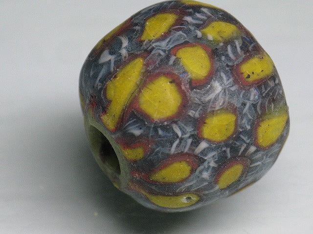 TOKO-BEADS T120 Lampwork glass bead 20mm T120 ジャワ玉（とんぼ玉） 20mm Asian bead & African bead  Handmade,Lampeork,bead,asia,india,ethnic,parts,accessory,beads とんぼ玉,ビーズ,トンボ玉,アジア,インド,エスニック,手作り,パーツ,アクセサリー