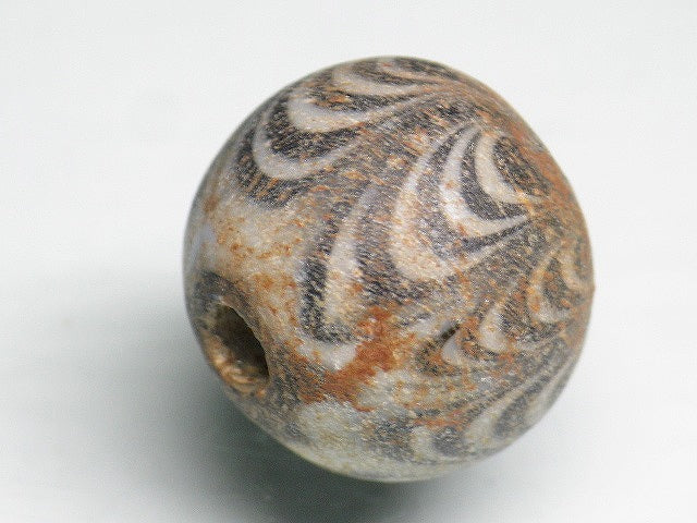 TOKO-BEADS T124 Lampwork glass bead 18mm T124 ジャワ玉（とんぼ玉） 18mm Asian bead & African bead  Handmade,Lampeork,bead,asia,india,ethnic,parts,accessory,beads とんぼ玉,ビーズ,トンボ玉,アジア,インド,エスニック,手作り,パーツ,アクセサリー