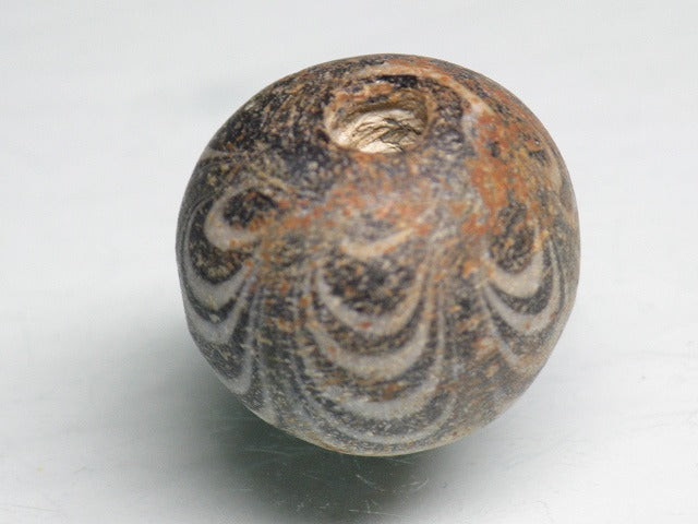 TOKO-BEADS T124 Lampwork glass bead 18mm T124 ジャワ玉（とんぼ玉） 18mmLoose Kazuri カズリビーズ Asian bead & African bead  Handmade,Lampeork,bead,asia,india,ethnic,parts,accessory,beads とんぼ玉,ビーズ,トンボ玉,アジア,インド,エスニック,手作り,パーツ,アクセサリー