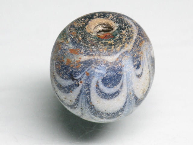 TOKO-BEADS T127 Lampwork glass bead 17mm T127 ジャワ玉（とんぼ玉） 17mmLoose Kazuri カズリビーズ Asian bead & African bead  Handmade,Lampeork,bead,asia,india,ethnic,parts,accessory,beads とんぼ玉,ビーズ,トンボ玉,アジア,インド,エスニック,手作り,パーツ,アクセサリー