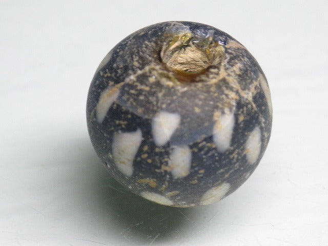 TOKO-BEADS T128 Lampwork glass bead 17mm T128 ジャワ玉（とんぼ玉） 17mmLoose Kazuri カズリビーズ Asian bead & African bead  Handmade,Lampeork,bead,asia,india,ethnic,parts,accessory,beads とんぼ玉,ビーズ,トンボ玉,アジア,インド,エスニック,手作り,パーツ,アクセサリー