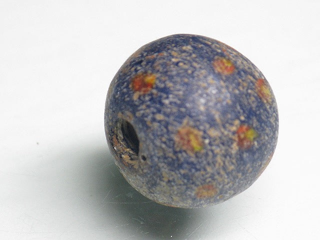 TOKO-BEADS T132 Lampwork glass bead 17mm T132 ジャワ玉（とんぼ玉） 17mm Asian bead & African bead  Handmade,Lampeork,bead,asia,india,ethnic,parts,accessory,beads とんぼ玉,ビーズ,トンボ玉,アジア,インド,エスニック,手作り,パーツ,アクセサリー