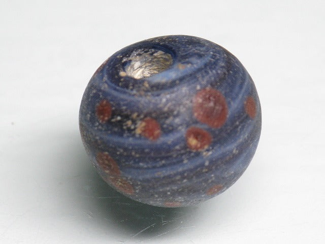 TOKO-BEADS T136 Lampwork glass bead 17mm T136 ジャワ玉（とんぼ玉） 17mmLoose Kazuri カズリビーズ Asian bead & African bead  Handmade,Lampeork,bead,asia,india,ethnic,parts,accessory,beads とんぼ玉,ビーズ,トンボ玉,アジア,インド,エスニック,手作り,パーツ,アクセサリー