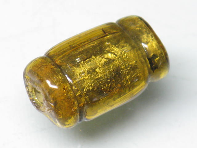TOKO-BEADS T151-13 Gold Sandwich bead 7.5mm T151-13 ゴールドサンドイッチ玉 7.5mmLoose Kazuri カズリビーズ Asian bead & African bead  Handmade,Lampeork,bead,asia,india,ethnic,parts,accessory,beads とんぼ玉,ビーズ,トンボ玉,アジア,インド,エスニック,手作り,パーツ,アクセサリー