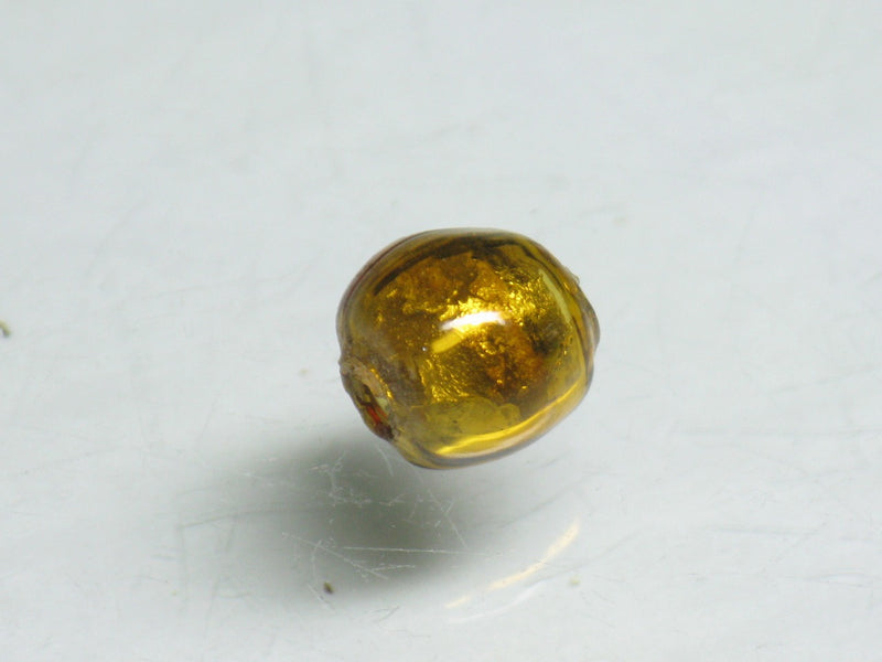 TOKO-BEADS T151-15 Gold Sandwich bead 7~8mm T151-15 ゴールドサンドイッチ玉 7~8mmLoose Kazuri カズリビーズ Asian bead & African bead  Handmade,Lampeork,bead,asia,india,ethnic,parts,accessory,beads とんぼ玉,ビーズ,トンボ玉,アジア,インド,エスニック,手作り,パーツ,アクセサリー