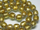 TOKO-BEADS T151-01N Gold Sandwich bead(strand)  11~12mm T151-01N ゴールドサンドイッチ玉（連） 11~12mm Asian bead & African bead  Handmade,Lampeork,bead,asia,india,ethnic,parts,accessory,beads とんぼ玉,ビーズ,トンボ玉,アジア,インド,エスニック,手作り,パーツ,アクセサリー