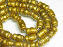 TOKO-BEADS T151-03N Gold Sandwich bead(strand)  8.5mm T151-03N ゴールドサンドイッチ玉（連） 8.5mm Asian bead & African bead  Handmade,Lampeork,bead,asia,india,ethnic,parts,accessory,beads とんぼ玉,ビーズ,トンボ玉,アジア,インド,エスニック,手作り,パーツ,アクセサリー