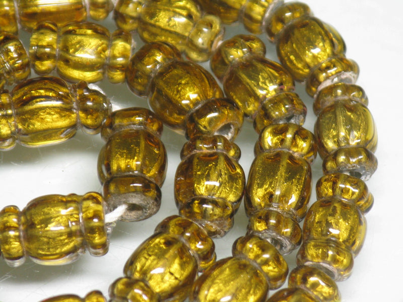 TOKO-BEADS T151N-04 Gold Sandwich bead(strand)  6~7mm T151N-04 ゴールドサンドイッチ玉（連） 6~7mmLoose Kazuri カズリビーズ Asian bead & African bead  Handmade,Lampeork,bead,asia,india,ethnic,parts,accessory,beads とんぼ玉,ビーズ,トンボ玉,アジア,インド,エスニック,手作り,パーツ,アクセサリー