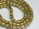 TOKO-BEADS T151-06N Gold Sandwich bead(strand)  5.5~6mm T151-06N ゴールドサンドイッチ玉（連） 5.5~6mm Asian bead & African bead  Handmade,Lampeork,bead,asia,india,ethnic,parts,accessory,beads とんぼ玉,ビーズ,トンボ玉,アジア,インド,エスニック,手作り,パーツ,アクセサリー