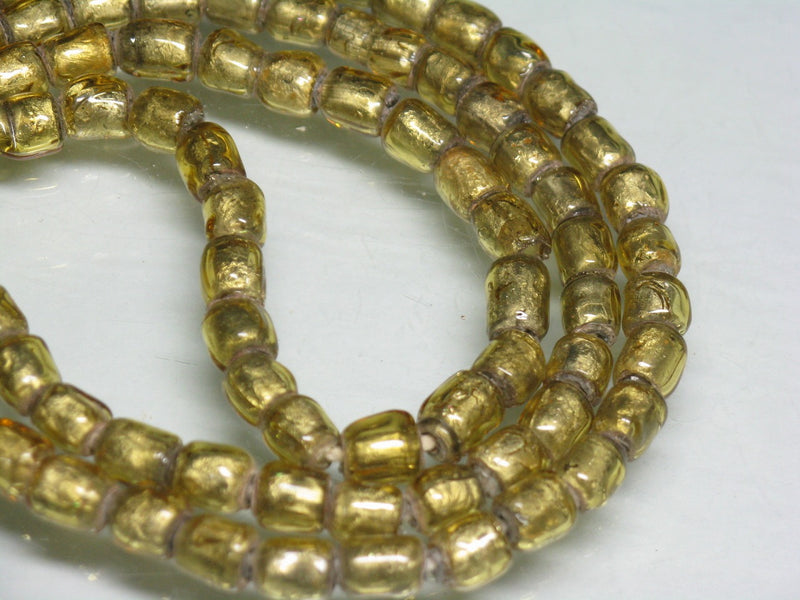 TOKO-BEADS T151N-06 Gold Sandwich bead(strand)  5.5~6mm T151N-06 ゴールドサンドイッチ玉（連） 5.5~6mmLoose Kazuri カズリビーズ Asian bead & African bead  Handmade,Lampeork,bead,asia,india,ethnic,parts,accessory,beads とんぼ玉,ビーズ,トンボ玉,アジア,インド,エスニック,手作り,パーツ,アクセサリー