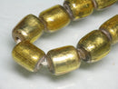 TOKO-BEADS T151-07N Gold Sandwich bead(strand)  8~9mm T151-07N ゴールドサンドイッチ玉（連） 8~9mm Asian bead & African bead  Handmade,Lampeork,bead,asia,india,ethnic,parts,accessory,beads とんぼ玉,ビーズ,トンボ玉,アジア,インド,エスニック,手作り,パーツ,アクセサリー