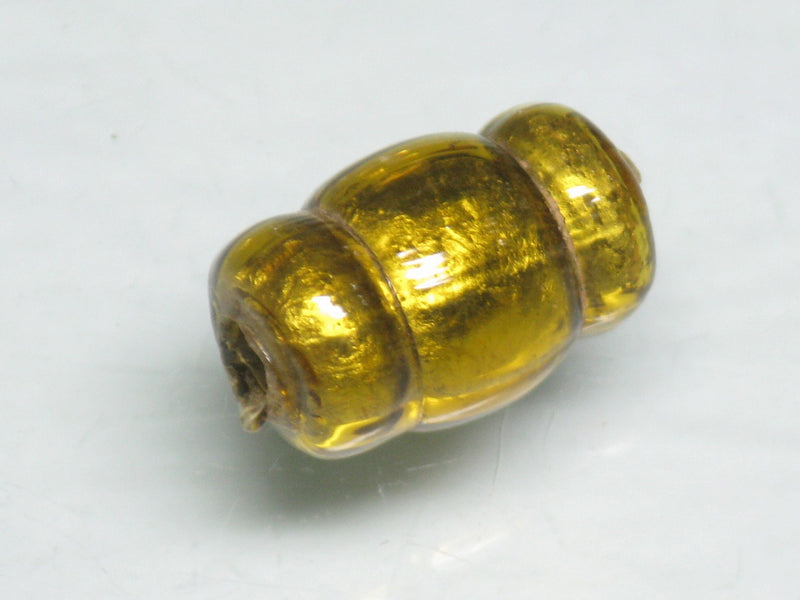 TOKO-BEADS T151S-03 Gold Sandwich bead 8.5mm T151S-03 ゴールドサンドイッチ玉 8.5mmLoose Kazuri カズリビーズ Asian bead & African bead  Handmade,Lampeork,bead,asia,india,ethnic,parts,accessory,beads とんぼ玉,ビーズ,トンボ玉,アジア,インド,エスニック,手作り,パーツ,アクセサリー