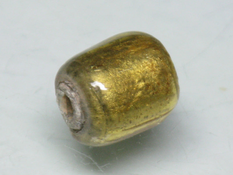 TOKO-BEADS T151S-07 Gold Sandwich bead 8~9mm T151S-07 ゴールドサンドイッチ玉 8~9mmLoose Kazuri カズリビーズ Asian bead & African bead  Handmade,Lampeork,bead,asia,india,ethnic,parts,accessory,beads とんぼ玉,ビーズ,トンボ玉,アジア,インド,エスニック,手作り,パーツ,アクセサリー
