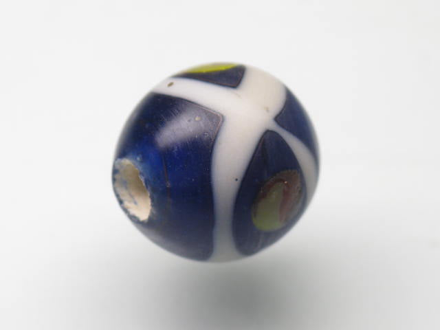 TOKO-BEADS T575-02 Lampwork glass bead 13mm T575-02 ジャワ希少とんぼ玉 13mmLoose Kazuri カズリビーズ Asian bead & African bead  Handmade,Lampeork,bead,asia,india,ethnic,parts,accessory,beads とんぼ玉,ビーズ,トンボ玉,アジア,インド,エスニック,手作り,パーツ,アクセサリー