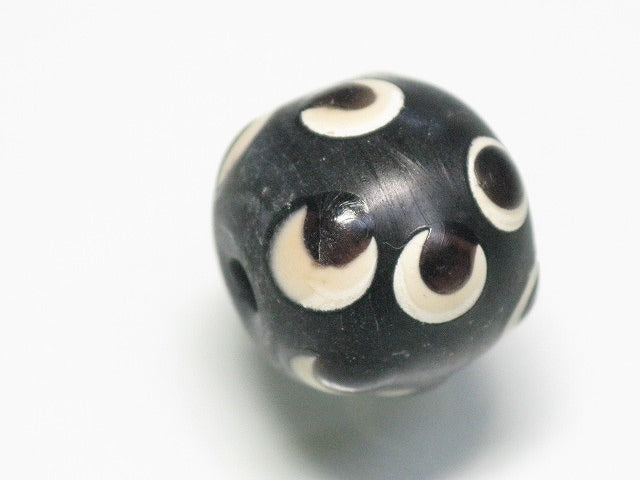 TOKO-BEADS T578-40 Lampwork glass bead 15mm T578-40 ジャワ希少とんぼ玉 15mmLoose Kazuri カズリビーズ Asian bead & African bead  Handmade,Lampeork,bead,asia,india,ethnic,parts,accessory,beads とんぼ玉,ビーズ,トンボ玉,アジア,インド,エスニック,手作り,パーツ,アクセサリー