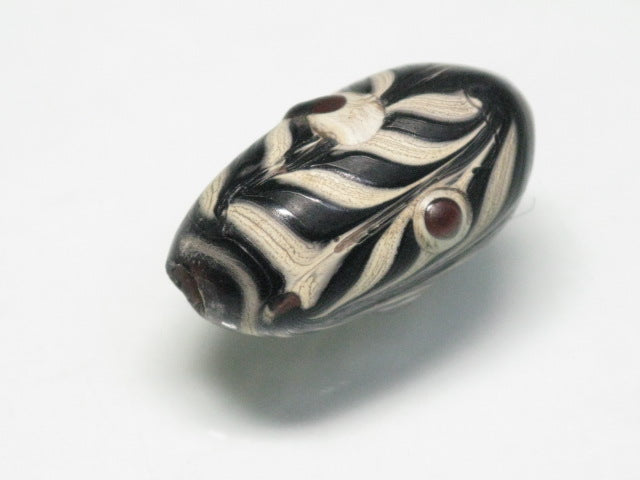 TOKO-BEADS T578-44 Lampwork glass bead 9mm T578-44 ジャワ希少とんぼ玉 9mmLoose Kazuri カズリビーズ Asian bead & African bead  Handmade,Lampeork,bead,asia,india,ethnic,parts,accessory,beads とんぼ玉,ビーズ,トンボ玉,アジア,インド,エスニック,手作り,パーツ,アクセサリー