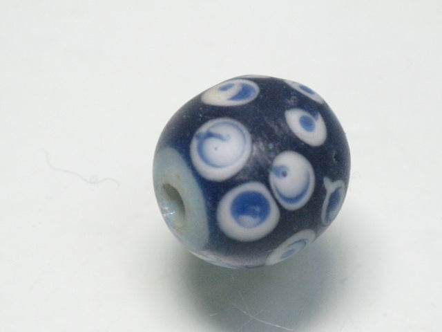 TOKO-BEADS T578-83 Lampwork glass bead 12.5mm T578-83 ジャワ希少とんぼ玉 12.5mmLoose Kazuri カズリビーズ Asian bead & African bead  Handmade,Lampeork,bead,asia,india,ethnic,parts,accessory,beads とんぼ玉,ビーズ,トンボ玉,アジア,インド,エスニック,手作り,パーツ,アクセサリー