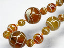 TOKO-BEADS T580-41 Afgan Antique Agate (strand) 6~14mm T580-41 アフガンエッチドアゲイト（連） 6~14mm Asian bead & African bead  Handmade,Lampeork,bead,asia,india,ethnic,parts,accessory,beads とんぼ玉,ビーズ,トンボ玉,アジア,インド,エスニック,手作り,パーツ,アクセサリー