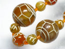 TOKO-BEADS T580-44 Afgan Antique Agate (strand) 6~14mm T580-44 アフガンエッチドアゲイト（連） 6~14mm Asian bead & African bead  Handmade,Lampeork,bead,asia,india,ethnic,parts,accessory,beads とんぼ玉,ビーズ,トンボ玉,アジア,インド,エスニック,手作り,パーツ,アクセサリー