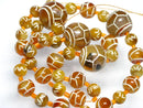 TOKO-BEADS T580-44 Afgan Antique Agate (strand) 6~14mm T580-44 アフガンエッチドアゲイト（連） 6~14mmLoose Kazuri カズリビーズ Asian bead & African bead  Handmade,Lampeork,bead,asia,india,ethnic,parts,accessory,beads とんぼ玉,ビーズ,トンボ玉,アジア,インド,エスニック,手作り,パーツ,アクセサリー
