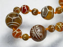 TOKO-BEADS T580-45 Afgan Antique Agate (strand) 6~14mm T580-45 アフガンエッチドアゲイト（連） 6~14mm Asian bead & African bead  Handmade,Lampeork,bead,asia,india,ethnic,parts,accessory,beads とんぼ玉,ビーズ,トンボ玉,アジア,インド,エスニック,手作り,パーツ,アクセサリー
