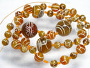 TOKO-BEADS T580-45 Afgan Antique Agate (strand) 6~14mm T580-45 アフガンエッチドアゲイト（連） 6~14mmLoose Kazuri カズリビーズ Asian bead & African bead  Handmade,Lampeork,bead,asia,india,ethnic,parts,accessory,beads とんぼ玉,ビーズ,トンボ玉,アジア,インド,エスニック,手作り,パーツ,アクセサリー
