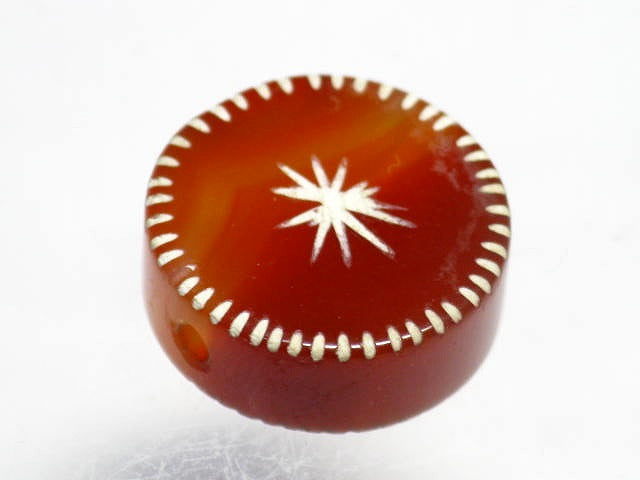 TOKO-BEADS T580-48 Afgan Antique Agate 17mm T580-48 アフガンエッチドアゲイト 17mm Asian bead & African bead  Handmade,Lampeork,bead,asia,india,ethnic,parts,accessory,beads とんぼ玉,ビーズ,トンボ玉,アジア,インド,エスニック,手作り,パーツ,アクセサリー