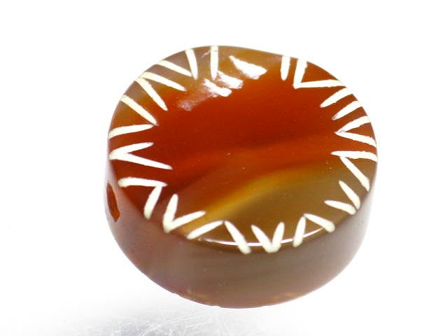 TOKO-BEADS T580-53 Afgan Antique Agate 17mm T580-53 アフガンエッチドアゲイト 17mm Asian bead & African bead  Handmade,Lampeork,bead,asia,india,ethnic,parts,accessory,beads とんぼ玉,ビーズ,トンボ玉,アジア,インド,エスニック,手作り,パーツ,アクセサリー