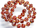 TOKO-BEADS T580-69 Afgan Agate (strand) 8mm T580-69 アフガンエッチドアゲイト（連） 8mmLoose Kazuri カズリビーズ Asian bead & African bead  Handmade,Lampeork,bead,asia,india,ethnic,parts,accessory,beads とんぼ玉,ビーズ,トンボ玉,アジア,インド,エスニック,手作り,パーツ,アクセサリー
