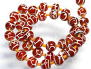 TOKO-BEADS T580-70 Afgan Agate (strand) 8mm T580-70 アフガンエッチドアゲイト（連） 8mmLoose Kazuri カズリビーズ Asian bead & African bead  Handmade,Lampeork,bead,asia,india,ethnic,parts,accessory,beads とんぼ玉,ビーズ,トンボ玉,アジア,インド,エスニック,手作り,パーツ,アクセサリー